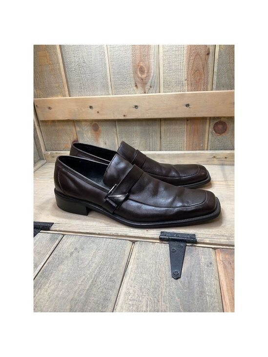 KENNETH COLE New York Edge of Reason Leather Slip-on Brown Loafer Dress Shoes 11 main image 6